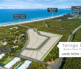 Yaringa Estate - Aerial Photo - Area Site Plan Overlay - Wyvern Road Rainbow Beach